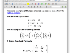 Typeset math in a document