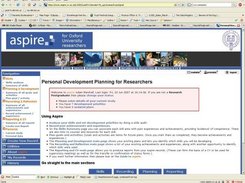 ASPIRE for Research Postgraduates Front Page (Oxford Uni)