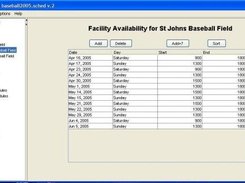 The scheduler while editing field availability