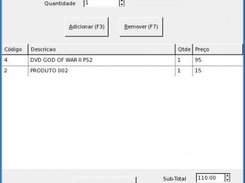 Vendas de produtos