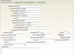 Stammdaten->Kunden editieren/erfassen->Hauptmaske