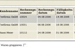 Verkauf->Mahungen erzeugen