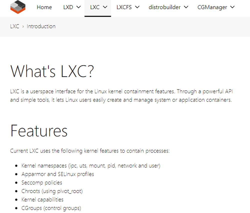 LXC Screenshot 1