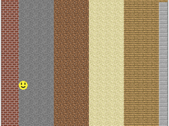 A sample of the materials rendered on test level