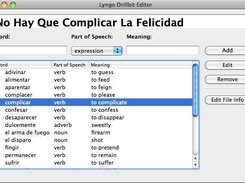 Another sample of a drillbit dictionary being edited.