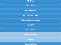 Driver Web Portal Menu