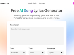 Lyrics Generator Screenshot 1