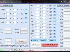 YGS - LYS Puan Hesaplama Programı Screenshot 1