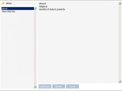 Dictionary page. Allows adding/managing words.