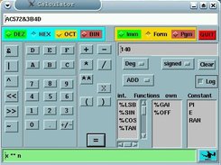 The Calculator, switched to HEX in formula mode
