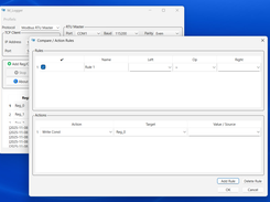 Add rules and actions