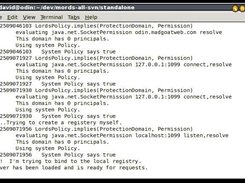Server message when the system is ready for clients.