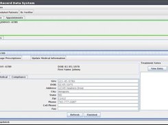 Patient selected and details selected