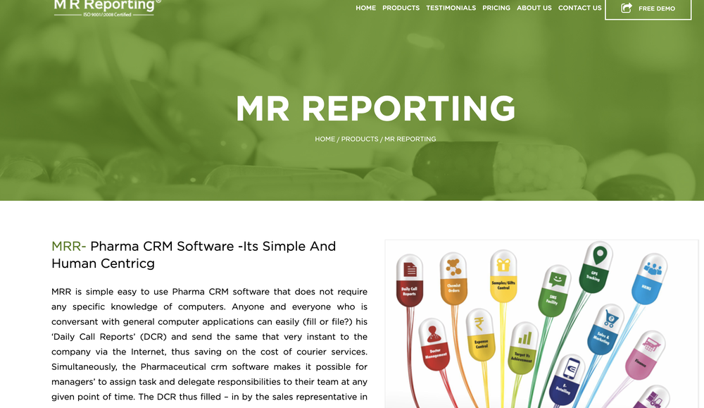 M R Reporting Software Screenshot 1