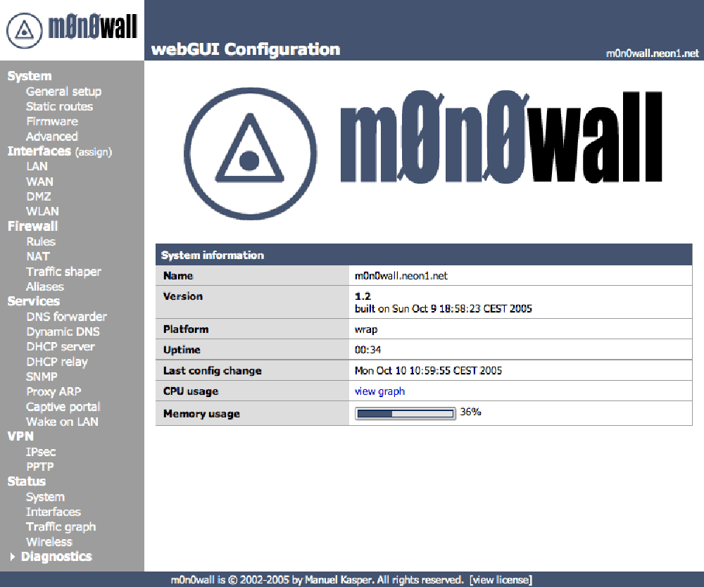 m0n0wall Screenshot 1