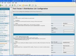 Distribution list configuration admin panel