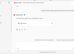 Microsoft 365 Copilot App Builder Screenshot 2