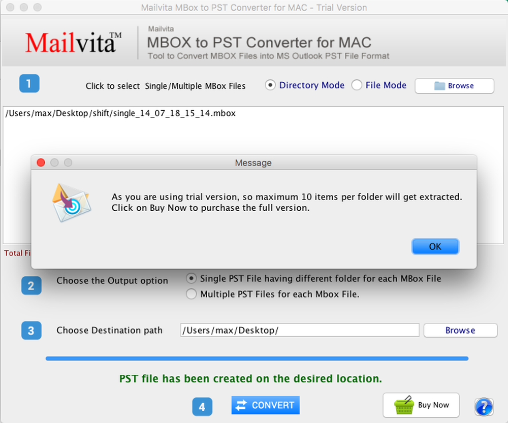 Mac MBOX to PST Converter Screenshot 1