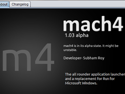 mach4 1.03 about window