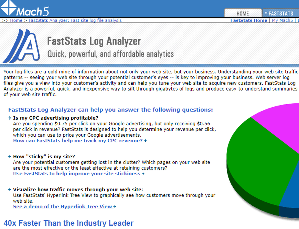 FastStats Log Analyzer Screenshot 1