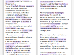 Translation output