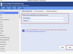 MacMister Email Backup Screenshot 1