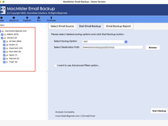 MacMister Email Backup Screenshot 1