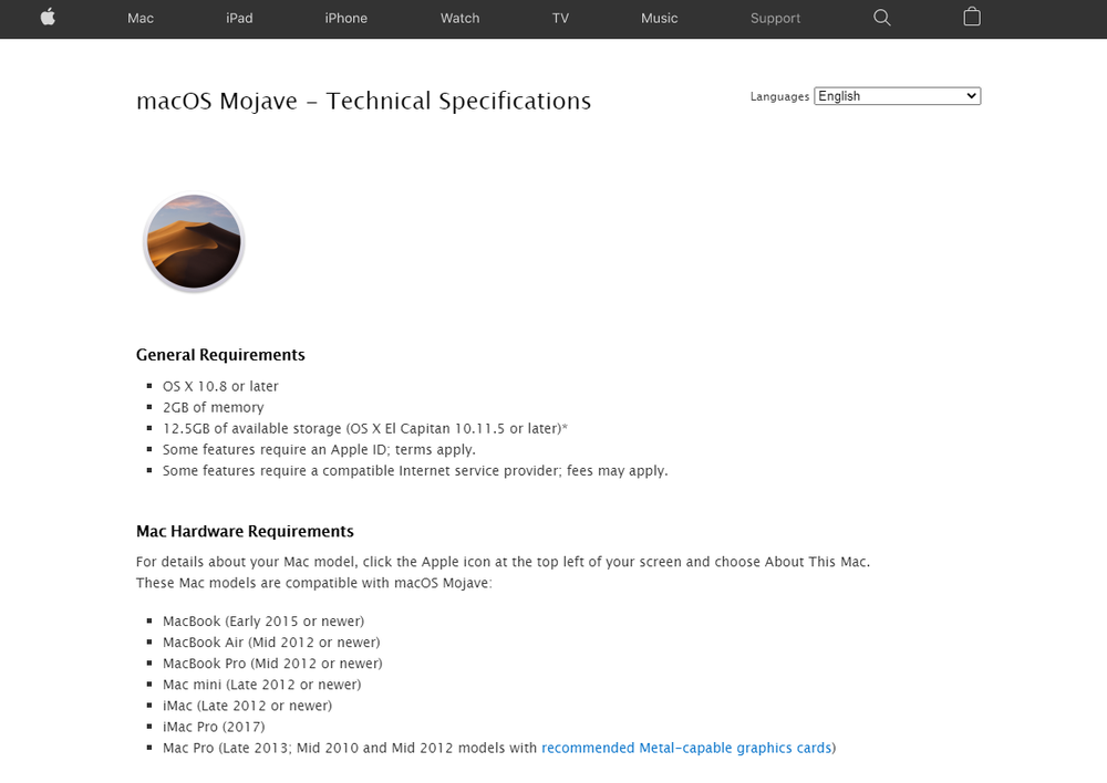 macOS Mojave Screenshot 1