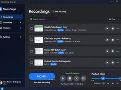 Main interface - record mouse and keyboard sequences, set playback speed and loops