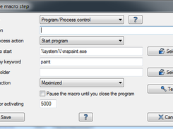 Starting up MsPaint and select its main window