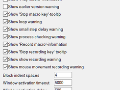 Macronize settings window