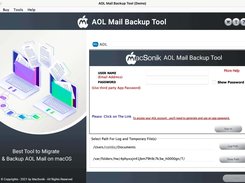 MacSonik AOL Backup Tool Screenshot 1