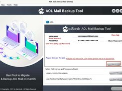 MacSonik AOL Backup Tool Screenshot 2