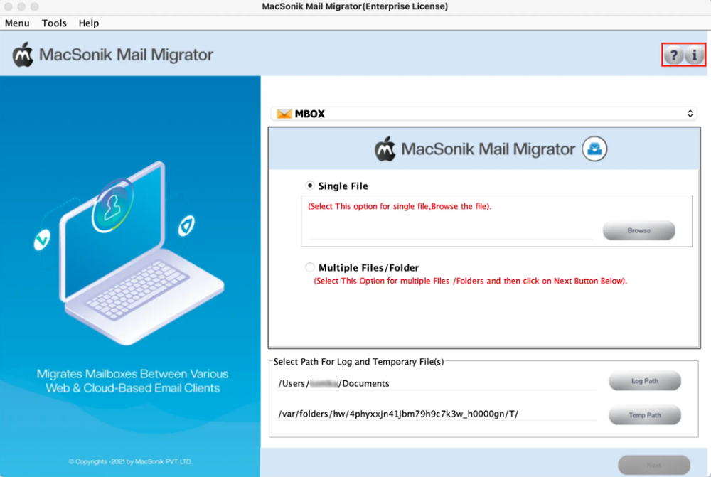 MacSonik Email Migrator Screenshot 1