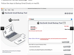 MacSonik Gmail Backup Tool Screenshot 1