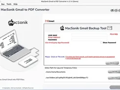 MacSonik Gmail to PDF Converter Tool Screenshot 1