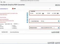 MacSonik Gmail to PDF Converter Tool Screenshot 1