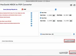 MacSonik MBOX to PDF Converter Tool Screenshot 1