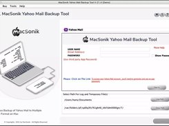 MacSonik Yahoo Backup Tool Screenshot 1