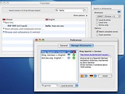 MacTranslator with opened preferences