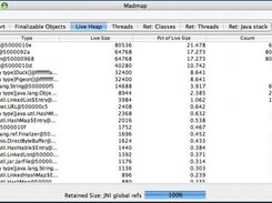 Live heap table tab