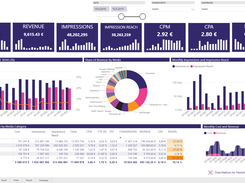 Default overview dashboard from marketing performance in Madtrix