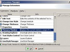 Extensions manager dialog