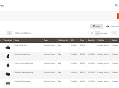 Catalog products grid