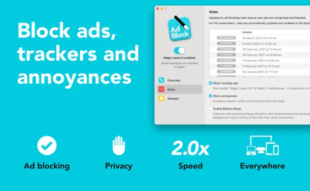 Magic Lasso Adblock Screenshot 1