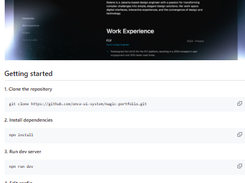 Magic Portfolio Screenshot 1