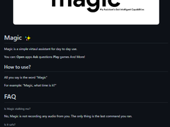 Magic Virtual Assistant Screenshot 1