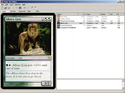 Editing a card, on the right is a card list