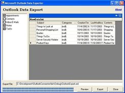 Outlook Data Extract Form