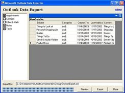 Outlook Data Extract Form